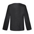 thumbnail image 5 of IROINNID On Sale Long Sleeve Pullover Shirt for Women Cotton Shirts for Women Comfortable Solid Color Tops d Loose Cotton And Linen Loose Shirt Blouse Round Neck Tops,Black, 5 of 7