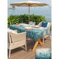 thumbnail image 5 of Outdoor Tablecloth with Umbrella Hole for Patio/Picnic/Party/Camping, Turquoise Jellyfish Coastal Waterproof Table Cloth Rectangle Table Cover Washable, Summer Ocean Seaweed Vintage (60"x 84"), 5 of 8
