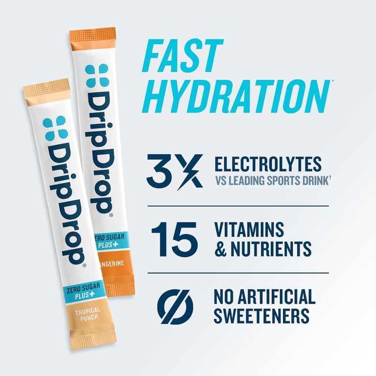 DripDrop Zero Sugar Electrolyte Powder Mix, 10 Count photo 6