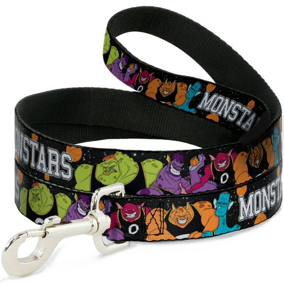 Looney Tunes Pet Leash, Dog Leash, Space Jam Monstars 5 Player Pose Galaxy Black White Gray, 4 Feet Long 0.5 Inch Wide
