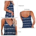 thumbnail image 4 of Camisa con tirantes finos y cuello en V para mujer, informal, holgada, transpirable, con estampado de rayas, para verano, 4 of 5