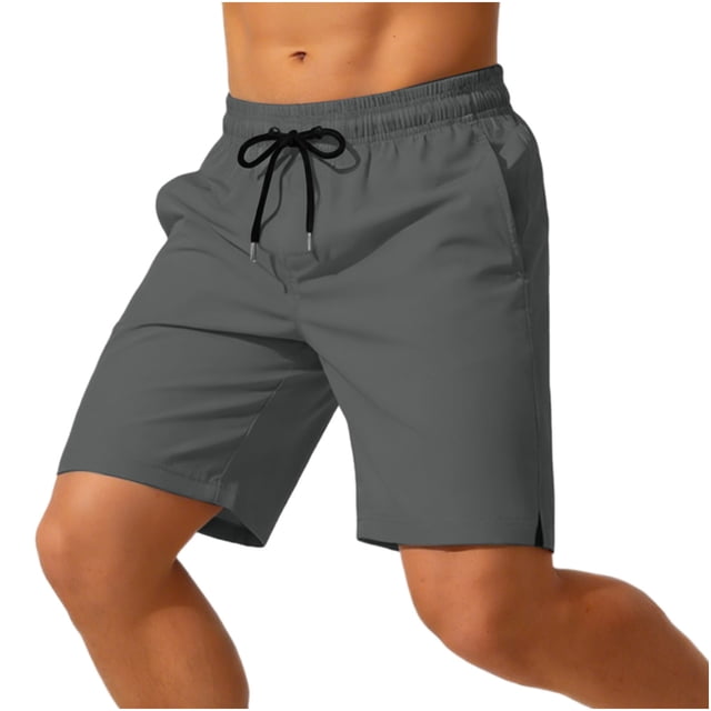 cfhntfmh Men's Casual Sweat Shorts Drawstring Summer Shorts with Pockets Performance Waterproof Elastic Waist Plain Shorts