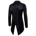 thumbnail image 3 of Dovford Mens Sequin Tailcoat Swallowtail Suit Jacket Party Show Tux Dress Coat Tuxedo Blazer Party Wedding Show Sparkle Suit Jacket, 3 of 3