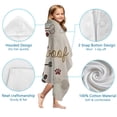thumbnail image 7 of Paw Prints and Bones Hooded Bath Towel，60"x35" for Ages 3 To 12 Kids, Quick Dry Lightweight Soft Microfiber Hood Beach Towel Cover Up for Kids, 7 of 7