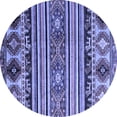 thumbnail image 1 of Ahgly Company Machine Washable Indoor Round Oriental Blue Modern Area Rugs, 8' Round, 1 of 4
