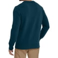 thumbnail image 4 of Wutalume Men's New V-Neck Slim Fit Pullover Long Sleeve Knitted Sweater for Casual Wear, Comfortable and Warm, Ideal for Daily Use and Outdoor Activities in Cold Weather,Dark Blue L, 4 of 4