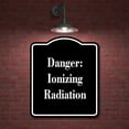 thumbnail image 2 of Danger Ionizing Radiation BLACK Aluminum Composite Sign 15''x18'', 2 of 9