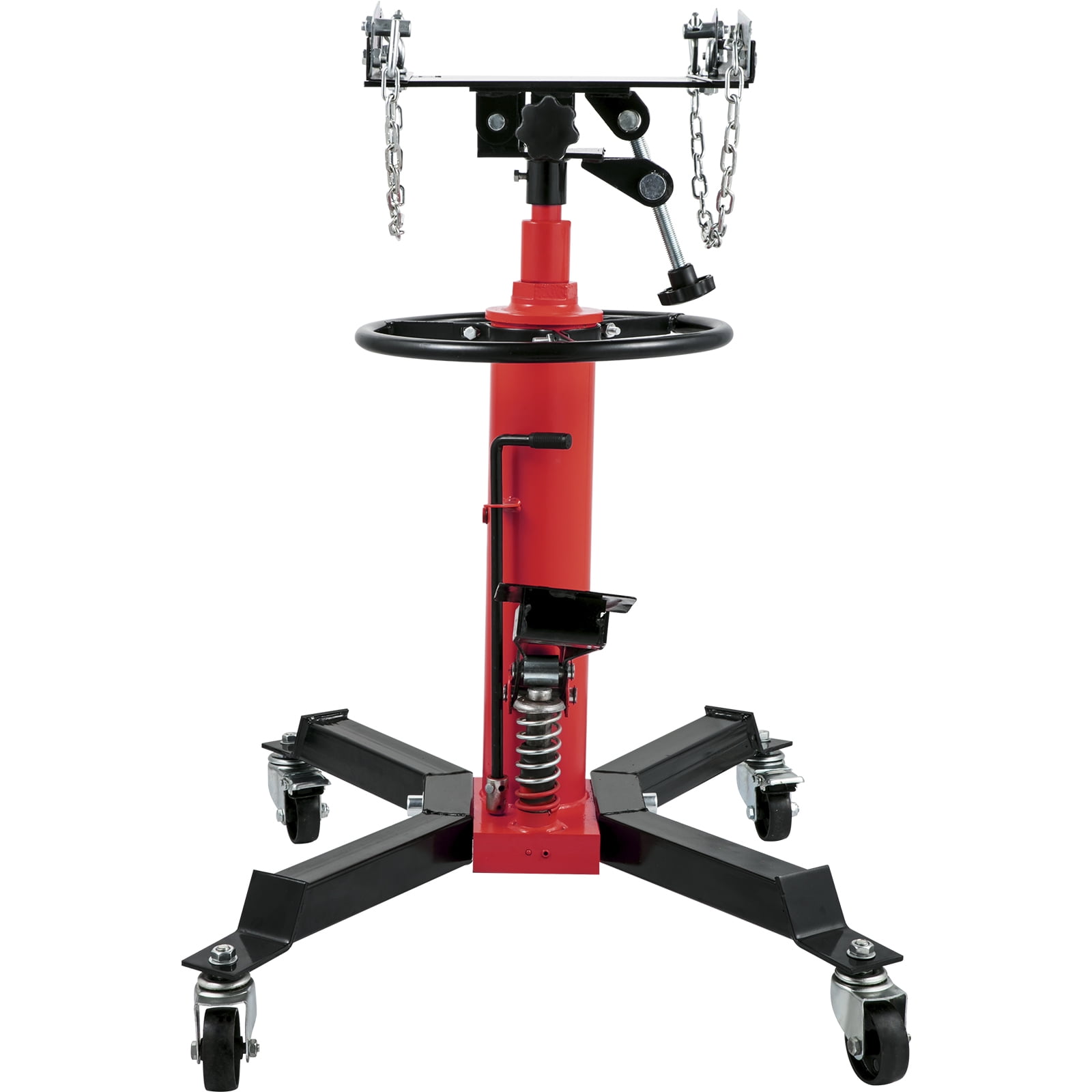 VEVOR Transmission Jack 1100 lbs 2-Stage Hydraulic High Lift Vertical Telescopic,Red