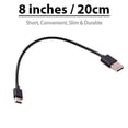 thumbnail image 3 of 10 inches (2xPack) USB Type-C Cable Compatible with Media Logitech Keyboards also Fast Quick Charges plus Data Transfer! (BLACK), 3 of 5