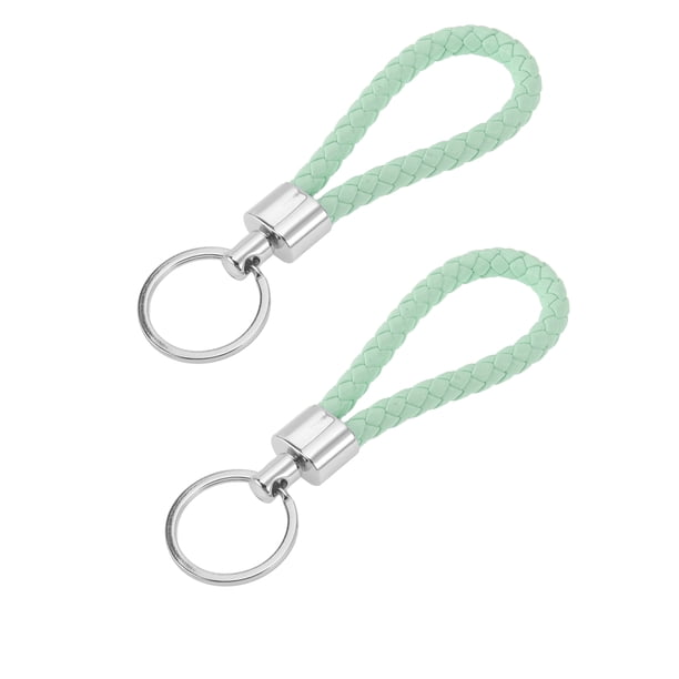 Llavero de Bargains Únicos, Llavero Universal con Anillo para Llaves de Fob para el Hogar, Aleación de Zinc, Tono Plateado, Verde, 2 Piezas