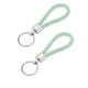 thumbnail image 1 of Llavero de Bargains Únicos, Llavero Universal con Anillo para Llaves de Fob para el Hogar, Aleación de Zinc, Tono Plateado, Verde, 2 Piezas, 1 of 6
