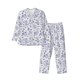 thumbnail image 1 of Balery Floral Butterfly Pijama para Hombre de Dos Piezas con Manga Larga, Conjunto de Dormir y Descanso Suave con Bolsillos-XX-Large, 1 of 7