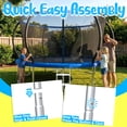 thumbnail image 3 of YORIN Trampoline, 16FT 14FT 12FT Trampoline with Enclosure Net, 1500LBS Trampoline for 8-9 Kids Adults, Outdoor Trampoline with Ladder, Anti-Rust Backyard Heavy Duty Recreational Round Trampoline, 3 of 9