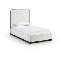 Meridian Furniture Rava Cream Velvet Upholstered Twin Bed