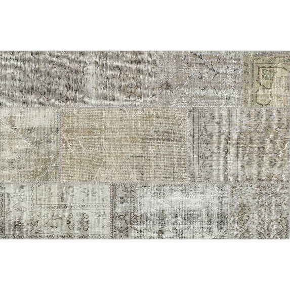 Ahgly Company Machine Washable Indoor Rectangle Contemporary Khaki Green Area Rugs, 4' x 6'