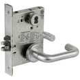 thumbnail image 2 of Schlage L9050B 03A 626 Grade 1 Entrance Office Mortise Lock SFIC Prep Less Core 03 Lever A Rose Satin Chrome Finish Field Reversible, 2 of 2