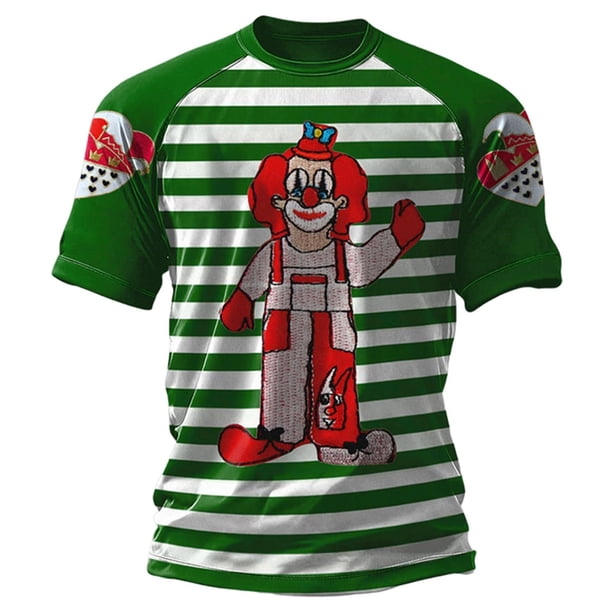 Blusas y camisas de manga corta con cuello redondo para hombre. Blusa holgada plisada de manga corta con degradado y cuello redondo para hombre.