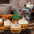 thumbnail image 5 of Cake inserts 18 PCS Christmas Tree Cupcake toppers Christmas Cake toppers Glitter Cupcake Picks Cake Decorations Christmas Party, 5 of 9