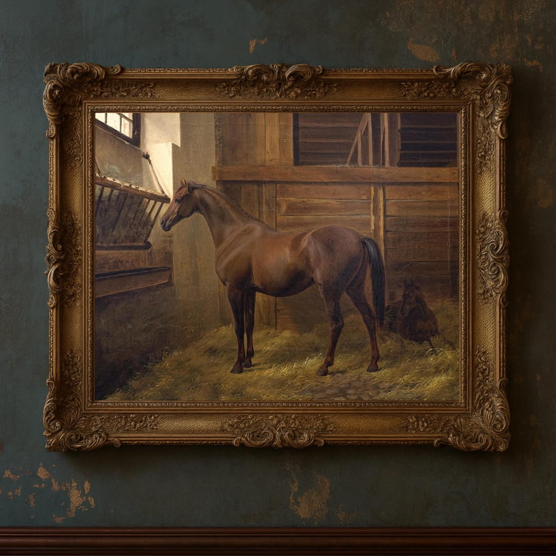 Vintage Horse Stable Rustic Equestrian Farmhouse Wall Art Print Nature Inspired Living Room Decor