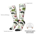 thumbnail image 5 of Picia Women Crew Soft Moisture-wicking Socks Cute Dinosaurs Pattern Design Cotton Socks, One Size fit All, 5 of 9