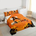thumbnail image 2 of Homewish Halloween ABC Print A Full Size Comforter Sets,Cartoon Pumpkin Lantern Bedding Comforter Set,Halloween Reversible,3-Piece,1 Comforter and 2 Pillowcases, 2 of 7