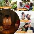 thumbnail image 6 of DAZLUTE Solar Lanterns Outdoor Waterproof Hanging Solar Lights for Outside with Rattan, Garden Decoration for Yard Patio Porch Lawn Pathway Trees, 1 Pack, 6 of 8