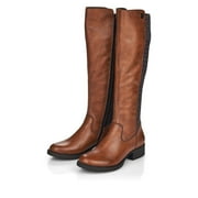 Rieker Women's Z9591-22 Round Toe Block Heel Knee-High Boots, Moro, Size EU 42