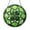 Acrylic 3.5 Inch, variant on Four Leaf Clover Geometric Stained Glass Suncatcher Window Hanging Decor, Green Clover Pattern Stained Glass Style Round Panel, Nature Inspired Botanical Window Art Ornament Decorative Home Window