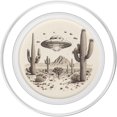 thumbnail image 2 of Platillo Phone Grip UFO con Cactus Sci-Fi Alien para MagSafe, 2 of 5