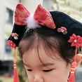 thumbnail image 3 of 1pc Princess Cosplay Hair Hoop | Chinese Ancient Style Flower Tassel Bow Headband - Elegant Accessory for Girls, 3 of 8