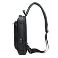 thumbnail image 3 of Paquete de pecho Bolso bandolera para hombre con candado, bolso de pecho antirrobo impermeable con puerto de carga USB, bolso de hombro, mochila cruzada Irfora Paquete de pecho, 3 of 7