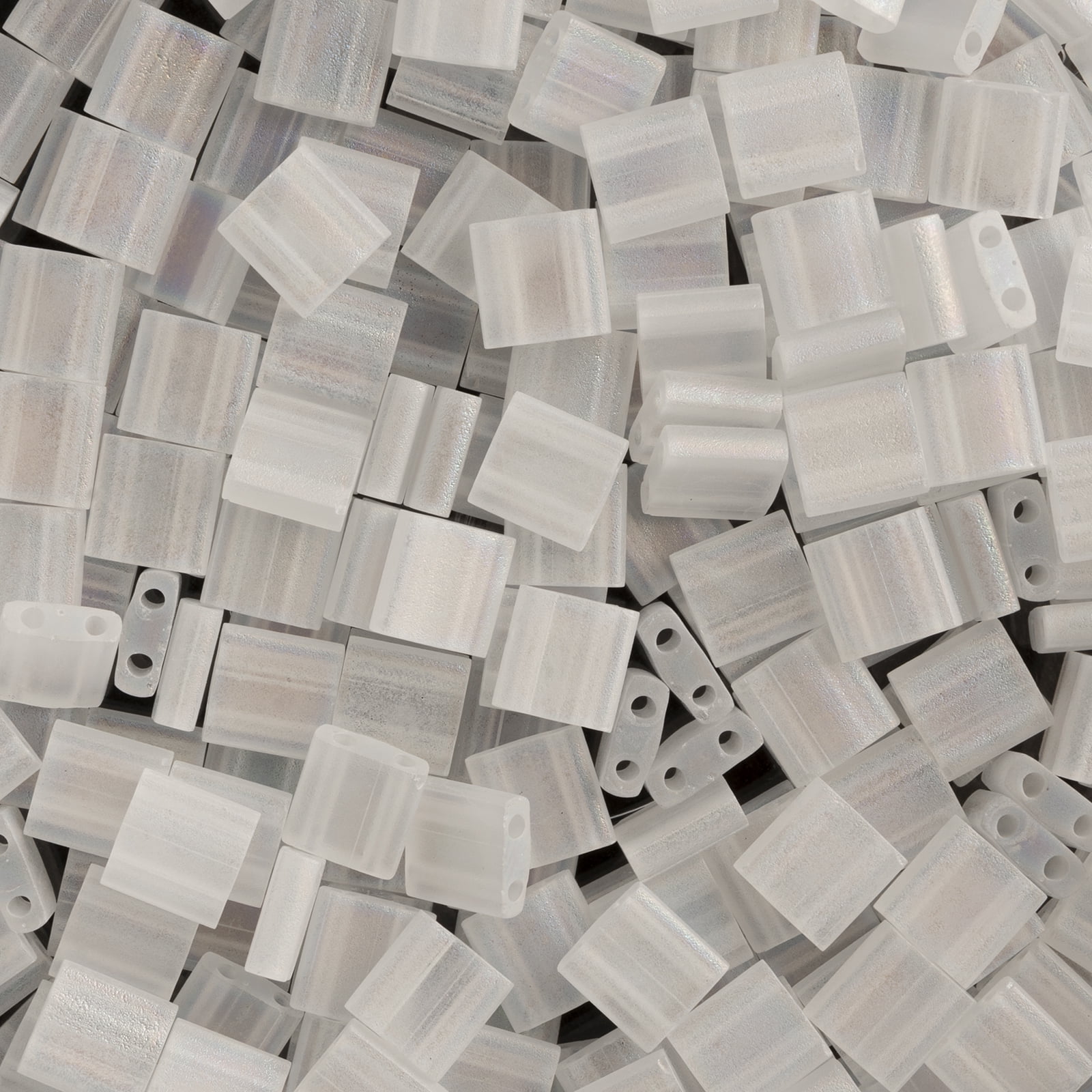 Miyuki 5x5mm TL-131FR Crystal Transparent AB Matte Tila Glass Square Beads 50 Grams
