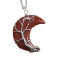 thumbnail image 3 of Crystal Quartz Wire Wrap Tree Of Life Crescent Moon Gem Pendant Necklace A--D-Product code 43559 D, 3 of 3