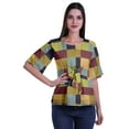 thumbnail image 2 of Moomaya Haut Col Rond Imprimé pour Femme Blouse à Manches Longues, 2 of 5