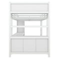 thumbnail image 4 of Kumix Metal Loft Bed with Wardrobe And L-shaped Desk, Full Size Loft Bed with Storage Cubes and Shelves, Heavy Duty Loft Bed Frame for Teens Adults, Noise-Free, Easy Assembly, White, 4 of 8