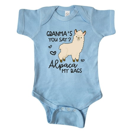 

Inktastic Granma s You Say Alpaca My Bags Gift Baby Boy or Baby Girl Bodysuit