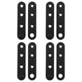 thumbnail image 1 of 4PCS Straight Brackets Black Mending Plate Metal Brackets for Brace Joining Plates for Wood Fence Bookcase Cabinet Straight Brace Repairing Mending Plates, 1 of 9
