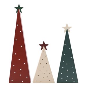 Christmas Wooden Tree Sign With Star Ornament