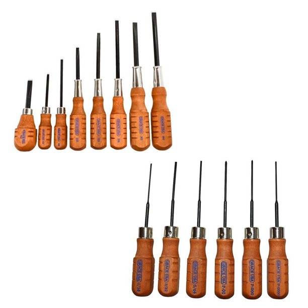 14 pc SET Grace USA HG8 Screwdriver Set MS6 Mini Screwdriver Set