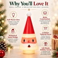thumbnail image 3 of Conical Santa Claus Tabletop Decoration, Cute Wooden Resin Santa Figurine With White Hat, Christmas Decor, 8in Lighted Indoor Holiday Tabletop Decor for Mantel Desk Shelf, Multicolor, 3 of 8