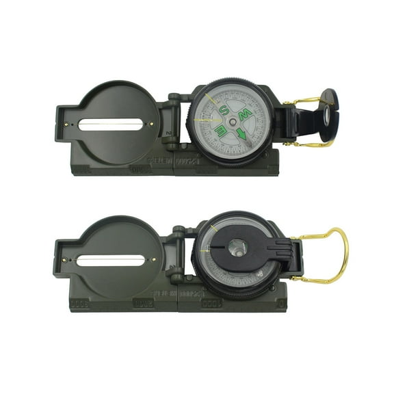 INTBUYING Multifunctional Military Army Aluminum Alloy Compass for Navigation Hiking Camping Adventure Camping Hiking Survival