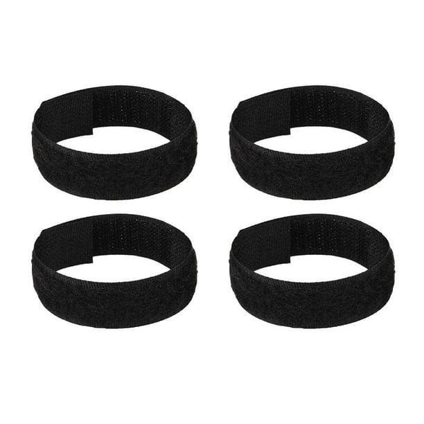 Paquete de 5 collares anti-cuernos de nailon, cinturón de cuello con protección contra el ruido para gallos Negro