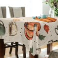 thumbnail image 5 of Yayeee Tablecloths 54" x 54" Rectangle Wrinkle Resistant Party Table Cover, Beige Fall Coffee, 5 of 8