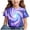 Purple, variant on Frwgonr Boys Girls Graphic T Shirts Purple Kids Summer Casual Daily Shirt Fashionable Graphic Tops Tee 3-12 Years