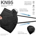 thumbnail image 5 of Best Trading 50 Cubrebocas Negros KN95, Mascarilla de Protección Certificada, Tapabocas Individual con 5 Capas de Protección contra Partículas, con Ajustador Nasal Oculto, Tecnología Ligera (Negro), 5 of 5