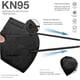 thumbnail image 5 of Best Trading 50 Cubrebocas Negros KN95, Mascarilla de Protección Certificada, Tapabocas Individual con 5 Capas de Protección contra Partículas, con Ajustador Nasal Oculto, Tecnología Ligera (Negro), 5 of 5