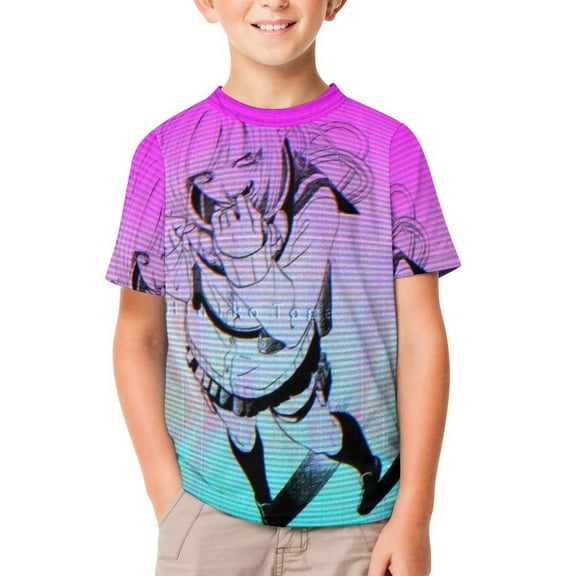 My Hero Academia Himiko Toga Kids Short Sleeve Tee Shirt Novelty Crewneck T-Shirts Unisex Summer Blouse Tops for Boys Girls 100CM