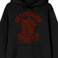 thumbnail image 2 of Harry Potter Gryffindor Quidditch Crest Long Sleeve Black Adult Hooded Sweatshirt-Medium, 2 of 7