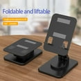 thumbnail image 2 of Mobile Phone Holder 360 Degree Rotation Height Adjustable Ratchet Sound Impact-resistant Anti-shaking Phone Holder for Home, 2 of 10
