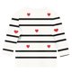 thumbnail image 4 of Blusas y camisas de cuello redondo y manga larga para niños, blusas/camisas de poliéster con estampado de corazones, mangas 3/4 y cuello redondo, elegantes e informales., 4 of 5
